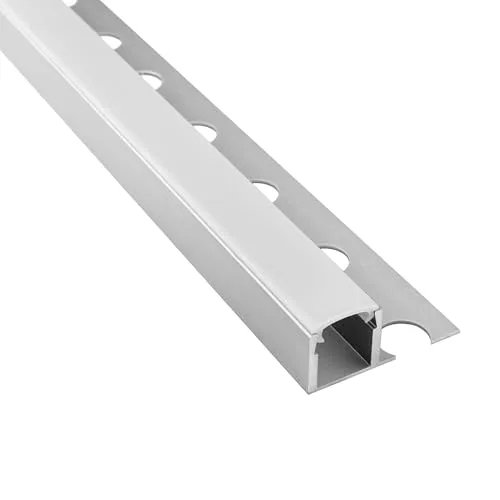 tktrading24 LED-Stripe-Profil T77 Alu Premium 12mm Silber - Hochwertiges T77 LED Aluprofil, ideal für indirekte Beleuchtung. Perfekte Passform und edles Design werten jedes Ambiente auf. Vielseitig einsetzbar für Fliesenabschlüsse und mehr!