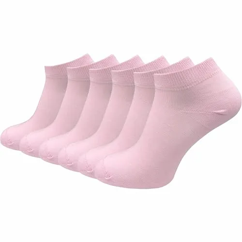 GAWILO Damen Sneaker Socken aus 100% reiner Baumwolle (6 Paar | 10 Paar) | kurze Füßlinge ohne drückende Naht über den Zehen (DE/NL/SE/PL, Numerisch, 39, 42, Regular, Regular, rosa | 6 Paar)