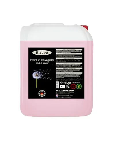 Lorito frisch & sauber Premium Flüssigseife 10L vegan - Handseife flüssig zur sanften & schonenden Handreinigung, Wohlduftende Nachfüllseife für Seifenspender