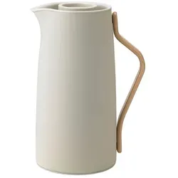 Stelton Emma Kaffee Isolierkanne 1,2l - stilvolles Design in Sandfarbe, ideal für heiße Getränke und elegante Tischgestaltung