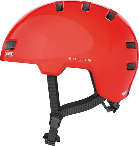 ABUS 40379 Fahrradhelm, Orange (Signal orange), S (52-56 cm) - Fahrradhelme: Sicher und stylisch mit stoßabsorbierendem Hartschaum und schlagfester Polycarbonat-Außenschale. Ideal für Alltag und Skaterplatz, belüftet und anpassbar für maximalen Komfort.