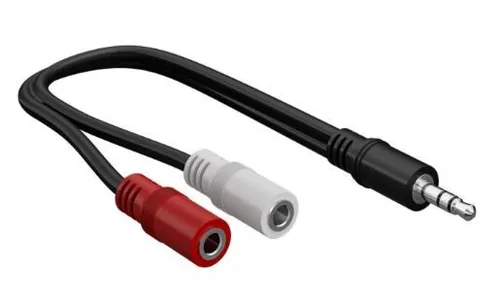 👉 Y-Adapter 3,5mm Klinkenstecker (stereo) auf 2x 3,5mm Klinkenbuchse (mono) WT