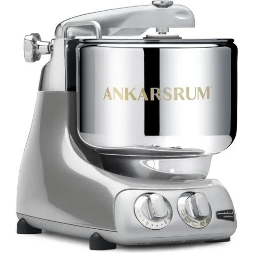 Ankarsrum Küchenmaschine 1500 W, Jubilee Silver - Multifunktionsküchenmaschine mit 1500 W, handgefertigt und inklusive Rezeptbuch – ideal für kreative Küchenchefs!