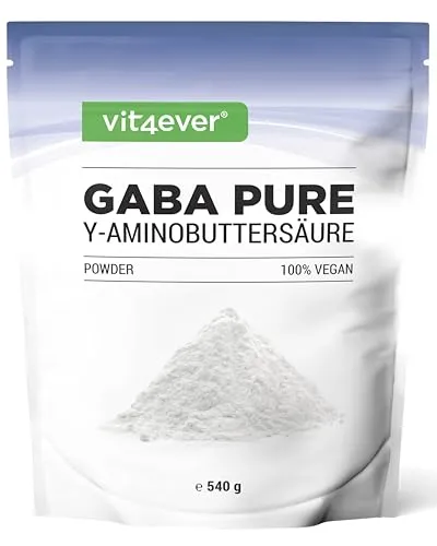 Gaba - 100% Gamma-Aminobuttersäure - reines Pulver - 540 g - Nahrungsergänzungsmittel mit 100% reinem GABA Pulver, ideal zur Stressreduktion und Verbesserung des Schlafs. Vegan, glutenfrei und ohne Zusatzstoffe, perfekt für Sportler und gesundheitsbewusste Menschen.