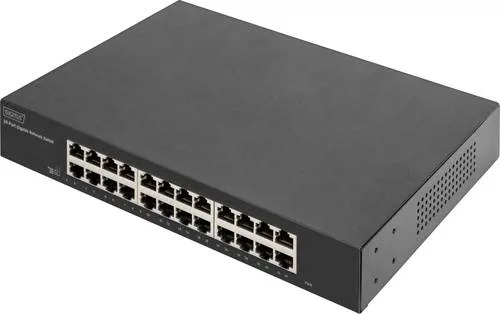 ASSMANN Netzwerk-Switch 24-Port Gigabit DN-80113-2 - Switch u. Bridges: 24 RJ45-Ports für ultraschnelle Gigabit-Geschwindigkeiten, energieeffizient und ideal für kleine bis mittelgroße Unternehmen.