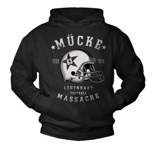 MAKAYA Kapuzenpullover Herren Mücke 63 American Football Trikot schwarz XL - Stylischer Kapuzenpullover aus 80% Baumwolle und 20% Polyester. Pflegeleicht und ideal für den Alltag. Mit praktischer Kängurutasche und Kapuze für zusätzlichen Komfort.