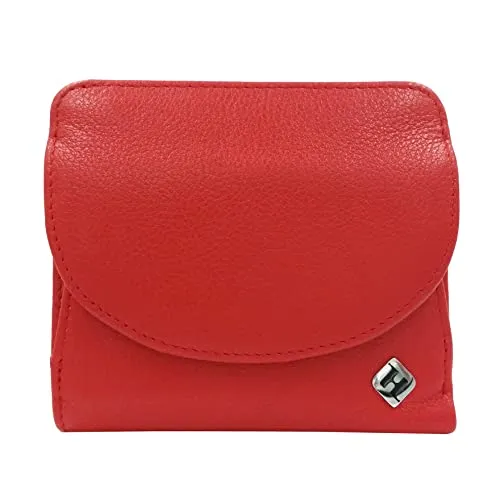 Damenportemonnaie, Reise Geldbörse, Leder rot, RFID Blocker, Münzfach | Portmonee Damen klein, Wiener Schachtel, Geldbeutel Damenbörse Damengeldbörse Damengeldbeutel Gadget, Kleines Portemonnaie Damen