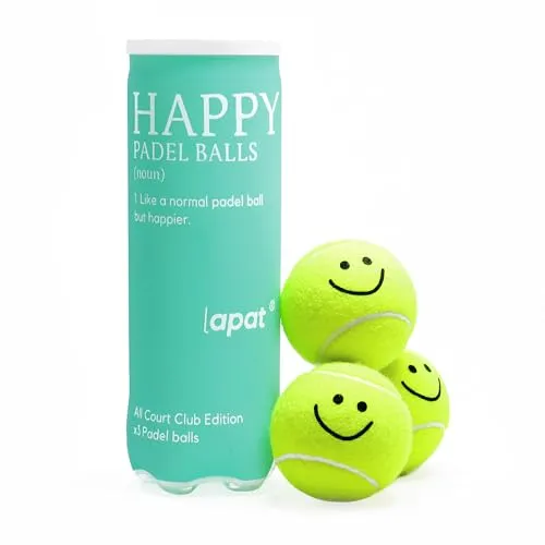 LAPAT Padelbälle – Einzeldose mit 3 Bällen – Profi-Qualität – Paddeltennis