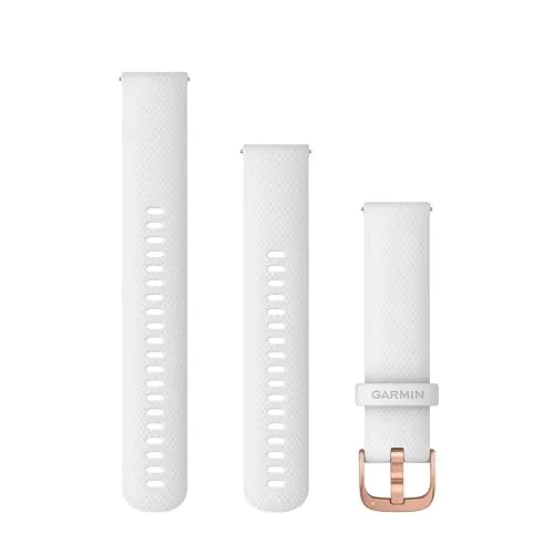 Garmin Silikon Schnellwechsel-Armbänder 20mm - Weiß - Smartwatch Zubehör, hochwertiges Silikonarmband für schnellen Wechsel, ideal für individuellen Style und Komfort.
