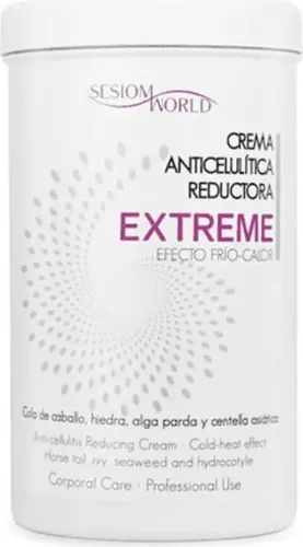 Sesiomworld EXTREME Anticellulitische Creme mit Kaltheizung 1 Kilo - Straffung & Modellierung – Effektive Creme gegen Cellulite mit thermischer Wirkung, enthält pflanzliche Extrakte für optimale Ergebnisse und ist frei von schädlichen Zusätzen.