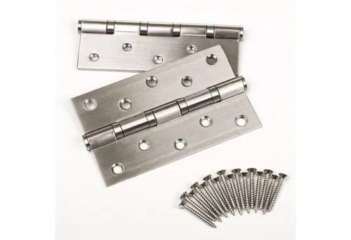 SO-TECH® Türbeschlag 2 Stück Edelstahl Türscharnier - Hochwertige Türbänder aus rostfreiem Edelstahl, ideal für Holz- und Metalltüren, mit einer Tragkraft von bis zu 75 kg und 4-fach Kugelagerung für reibungslosen Lauf.