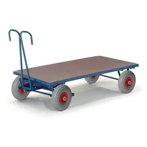 Rollcart Handpritschenwagen 1200 x 800 mm mit Luftbereifung von Rollcart