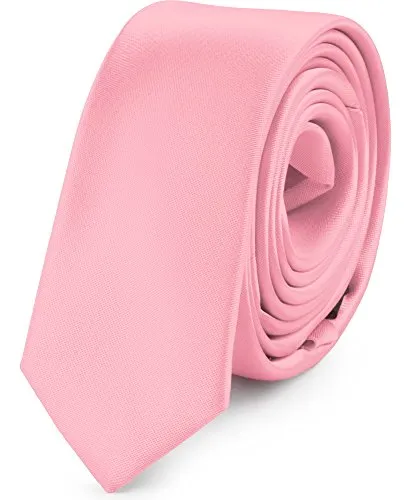 Ladeheid Herren Schmale Krawatte SP-5 (150cm x 5cm, Rosa)