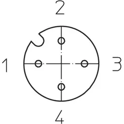 Lutronic 1069 Sensor-/Aktor-Steckverbinder, konfektioniert M12 Kupplung, gewinkelt 10.00m Polzahl Sensoren: 4 1St.