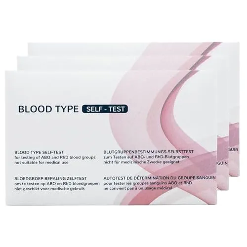 Blutgruppen Schnelltest - Blutgruppe Test - Blutgruppen Bestimmen Schnelltest 3-Pack - The Tester