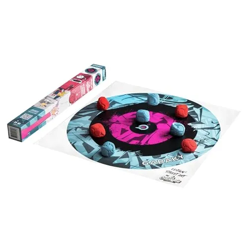 GABAKY Originelles Boccia-Spiel, Mix aus Puck und Curling, Ziel mit 8 weichen Kugeln, für jedes Terrain, drinnen und draußen, drinnen und draußen (Street Art II Edition)