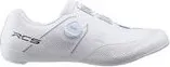 Shimano RC503W white (W01) 42 - Damen Rennradschuhe mit BOA Fit System für präzise Anpassung und kohlefaserverstärkter Zwischensohle für optimale Kraftübertragung. Ideal für Mountainbiking und Rennradfahren.