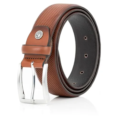 LINDENMANN Herren Ledergürtel 35 mm Vollrindleder cognac - Robuster Ledergürtel aus 100% Vollrindleder, ideal für den täglichen Gebrauch. Mit satinierter Schließe und hohem Tragekomfort – perfekt für Jeans und mehr.