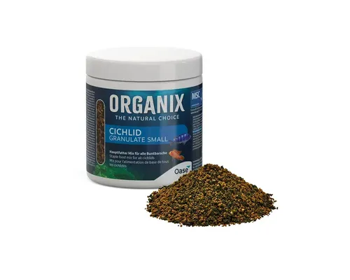 Oase ORGANIX Cichlid Granulate small Futtermix f. Buntbarsche 95g(50%reduziert)