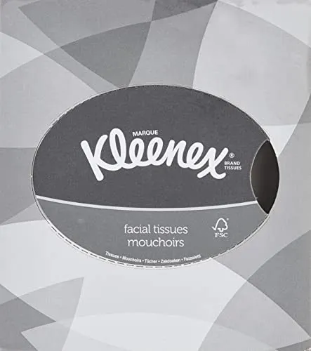 KLEENEX 8834 Kosmetiktücher - 2-lagig, 88 Tücher - Hochwertige Kosmetiktücher mit Schutzbalsam, ideal für ein sanftes Hautgefühl. FSC-zertifiziertes Papier für umweltbewusste Nutzer. Perfekt für Zuhause oder im Büro!