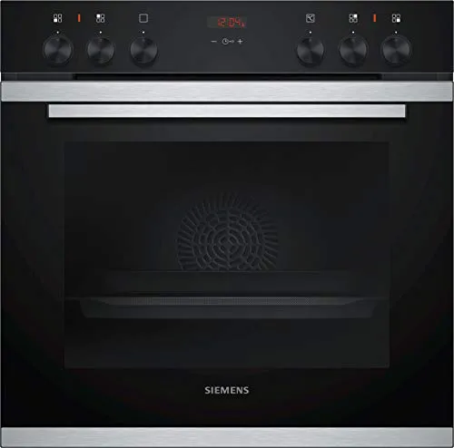 Siemens HE213ABR0 Backofen - Einbau-Backofen mit 3D Heißluft für gleichmäßige Ergebnisse und Schnellaufheizung, die 175 °C in nur 5 Minuten erreicht - ideal für effizientes Kochen.
