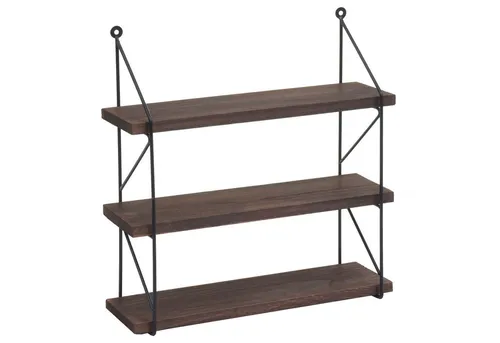 PROREGAL® Wandregal Wandregal mit 3 Regalböden, 40 oder 60 cm breit, Farbe, Industrial, drei Ablageflächen, einfache Wandmontage und einfach schick