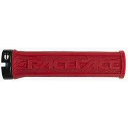 RaceFace Half Nelson Griffe Paar Single Lock-On Rot - Fahrradgriffe mit super klebriger Gummimischung für optimalen Halt und maximalen Komfort – ideal für XC, AM und DH Fahrer.