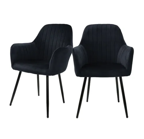 ML-DESIGN Esszimmerstuhl mit Rücken- und Armlehnen, Samt/Kunstleder (2 St.) - Stühle für elegantes Esszimmer, ergonomisches Design mit luxuriösem Samtbezug für höchsten Sitzkomfort und stilvolle Akzente.