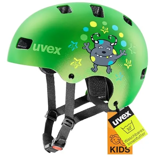 uvex Kid 3 cc Kinderfahrradhelm, Green matt, 51-55 cm in grün von uvex