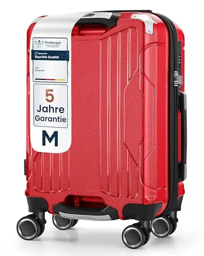 4FLY Aluminium-Rahmen Hartschalen-Handgepäckkoffer Ultraleicht M – 56×38×23 cm (39L) mit USB-Ladeanschluss