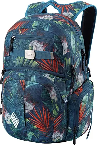 NITRO Daypack Hero Rucksack 52 cm mit Laptopfach, grau - Schulrucksäcke – Ideal für Schule und Freizeit, bietet ein gepolstertes Laptopfach für optimalen Schutz deiner Geräte.