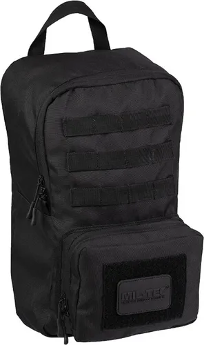 Mil-Tec Rucksack-14002802 Schwarz - Robuster Rucksack mit Molle-Aufnahme-System, ideal für Outdoor-Abenteuer und die perfekte Anpassung dank verstellbarer Schultergurte.