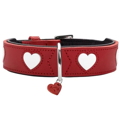 HUNTER Hundehalsband Love in rot von Hunter