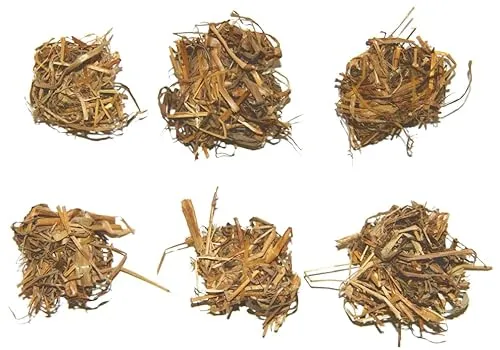 FADEDA 6X Strohballen/Höhe:4 cm/handbemalt/detailgetreue Krippen Figuren
