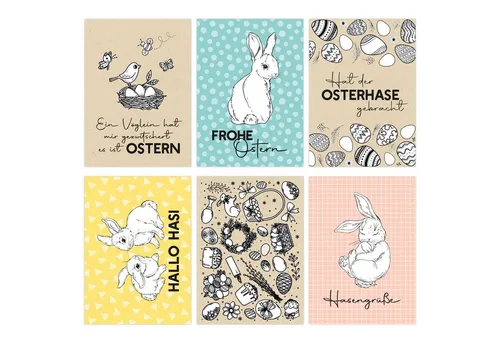 PAPIERDRACHEN Osterkarte Postkarten Set zu Ostern