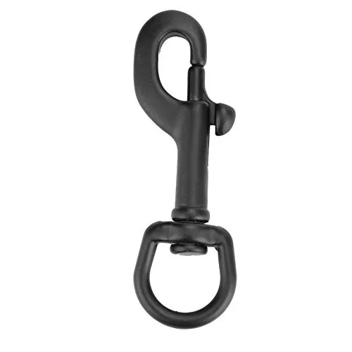 SolUptanisu Tauchhaken,316 Edelstahl Schnapphaken Tauchen Haken Rund Eye Swivel Karabinerhaken Haken Clip Haken Snap Bolt Hook für Hundeleinen/Paracord/Schlüsselanhänger/Tauchen(90mm Schwarz)