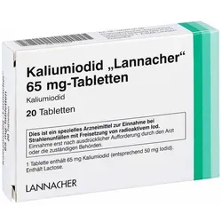 Kaliumiodid Lannacher 65mg Tabletten - Arzneimittel zur Iodblockade bei kerntechnischen Unfällen, schützt die Schilddrüse vor radioaktivem Iod und verhindert Schilddrüsenkrebs.