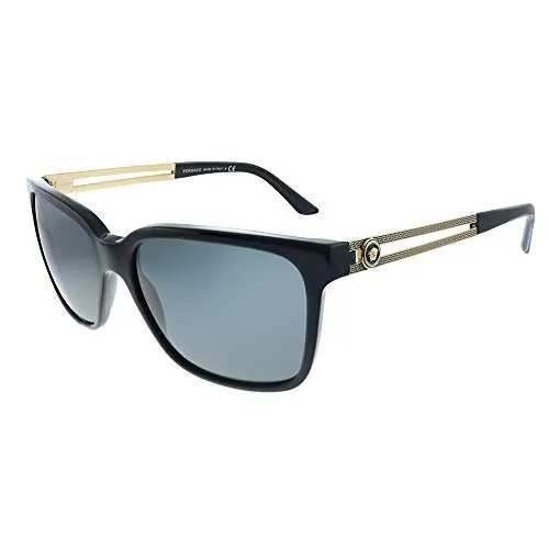 Versace VE4307-GB187-58 Rechteckige Sonnenbrille - Stylische Sonnenbrille für Damen mit schützendem Etui, ideal für modische Akzente und UV-Schutz.