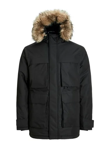 Jack & Jones Outdoorjacke schwarz S - Funktionsjacke aus 100% Polyester, wasserabweisend und ideal für Outdoor-Aktivitäten bei jedem Wetter.