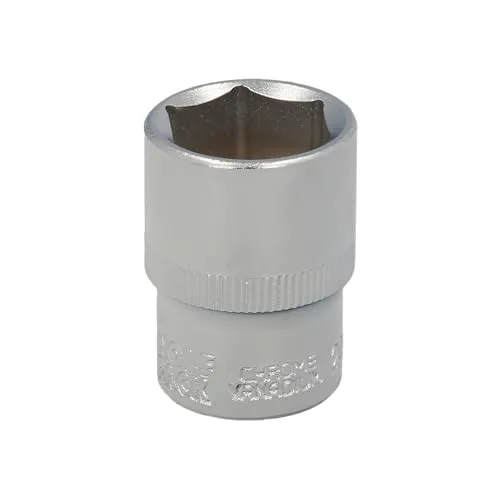 Steckschlüssel, 1/2 Zoll, Sechskant 21 mm, 6-Kant-Profil, Chrom-Vanadium-Stahl, runde Kanten