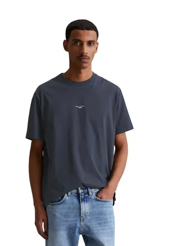 Marc O'Polo Denim Herren T-Shirt aus Bio-Baumwolle, Blau (True Navy) - T-Shirts für Herren aus 100% Bio-Baumwolle, nachhaltig und hochwertig, ideal für lässige Anlässe und umweltbewusste Modebewusste.