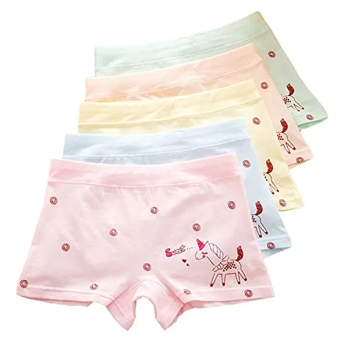 XPXGMT 5er Pack Kinder Mädchen Pantys Unterhose Hipster Mädchen Baumwolle Schlüpfer Unterwäsche Boxershorts Slips (XXL)
