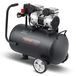 VEVOR 30L Flüsterkompressor 120PSI - Kompressor für Druckluft mit 30L Tank und 650W Leistung, bietet leisen Betrieb unter 80dB. Ideal für Werkstätten und Heimprojekte.