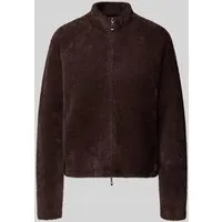 Betty Barclay Regular Jacke 'September' in Strick-Optik, Größe 48 - Strickjacke mit modernem Stehkragen und legerer Passform, ideal für vielseitige Kombinationen und ein gepflegtes Erscheinungsbild.