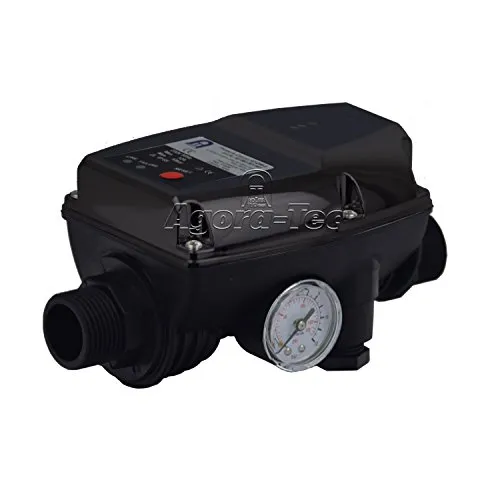 Agora-Tec® Durchflusswächter at-DW-5 ohne Kabel, Pumpen Druckschalter zur Pumpensteuerung für Kreisel-, Tauch- Tiefbrunnenpumpen mit max: Betriebsdruck von 10 bar