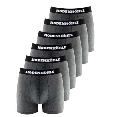 Hodenhöhle Boxershorts Herren - 6er Pack L - Baumwolle Unterhosen Männer ohne Kratzenden Zettel Herren Unterhosen in Grau, 3er/6er/9er Pack Atmungsaktiv und Pflegeleicht