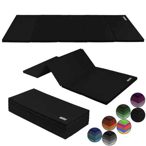 ALPIDEX klappbare Turnmatte 185 x 78 x 3,2 cm – Sportmatte für Kinder und Erwachsene - Die ALPIDEX Turnmatte ist eine praktische, 4-fach klappbare Matte für Zuhause oder unterwegs. Sie bietet optimale Stoßdämpfung und ist leicht zu reinigen, ideal für Gymnastik, Yoga oder Fitnessübungen.