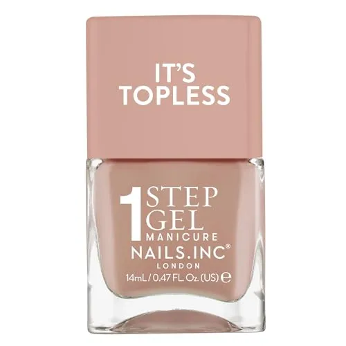 Nails Inc Topless Madison (Sommerbräune) – Gel-Nagellack ohne UV – 1-Schritt-Maniküre mit ca. 8 Tagen Halt – Schnelltrocknend, vegan & 21-free – Für Kinder & Erwachsene – ohne Base Coat & Top Coat