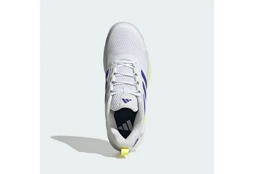 adidas Herren Novaflight 2 Indoor Schuhe, FTWR White/Pure Purple/hi-Res Yellow, 39 1/3 EU - Bequeme Indoor-Schuhe mit regulärer Passform und gepolstertem Schaft. Ideal für sportliche Aktivitäten und optimalen Tragekomfort.