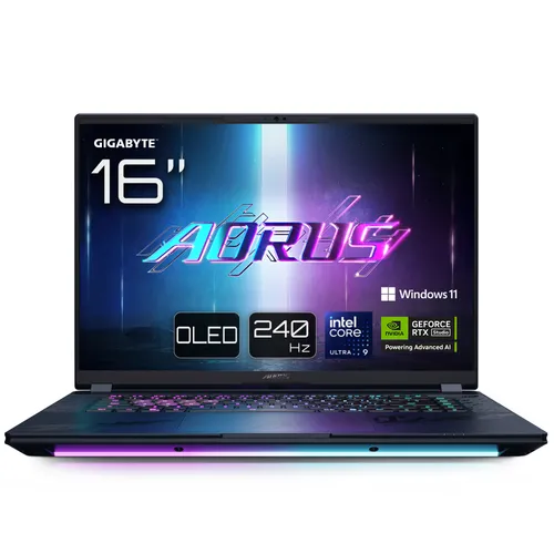 Gigabyte Aorus Master 16 - Leistungsstarker Gaming Laptop - Laptops mit Intel Core Ultra 9 275HX, 32 GB RAM und 2000 GB Speicher für ultimatives Gaming und kreative Anwendungen.